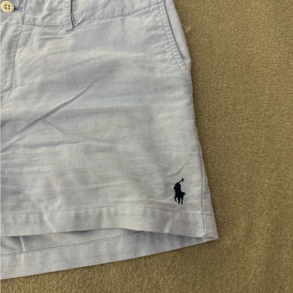 Polo Ralph Lauren Cotton Oxford Chino Short Shorts Preppy Women's Light Blue 10 - Picture 2 of 12